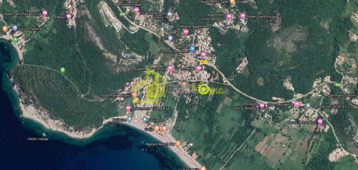 Plac 748m2, Budva, Buljarica